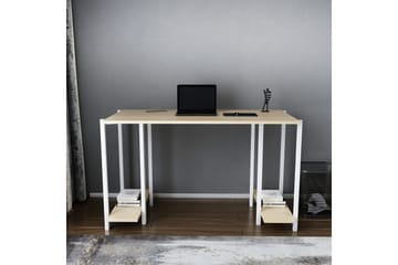 Malem Skrivbord 60x73,8x125,2 cm med förvaring - Vit - Möbler - Bord & matgrupp - Kontorsbord - Skrivbord