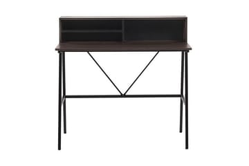 Mekesha Skrivbord 100 cm med Förvaring Hyllor - Mörkbrun - Möbler - Bord & matgrupp - Kontorsbord - Skrivbord