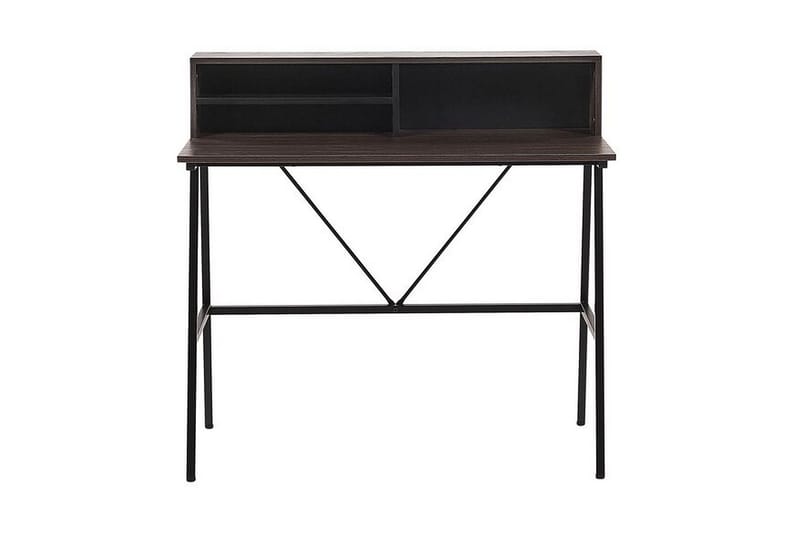 Mekesha Skrivbord 100 cm med Förvaring Hyllor - Mörkbrun - Möbler - Bord & matgrupp - Kontorsbord - Skrivbord