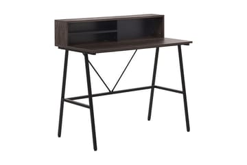 Mekesha Skrivbord 100 cm med Förvaring Hyllor - Mörkbrun - Möbler - Bord & matgrupp - Kontorsbord - Skrivbord