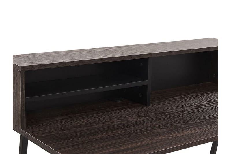 Mekesha Skrivbord 100 cm med Förvaring Hyllor - Mörkbrun - Möbler - Bord & matgrupp - Kontorsbord - Skrivbord
