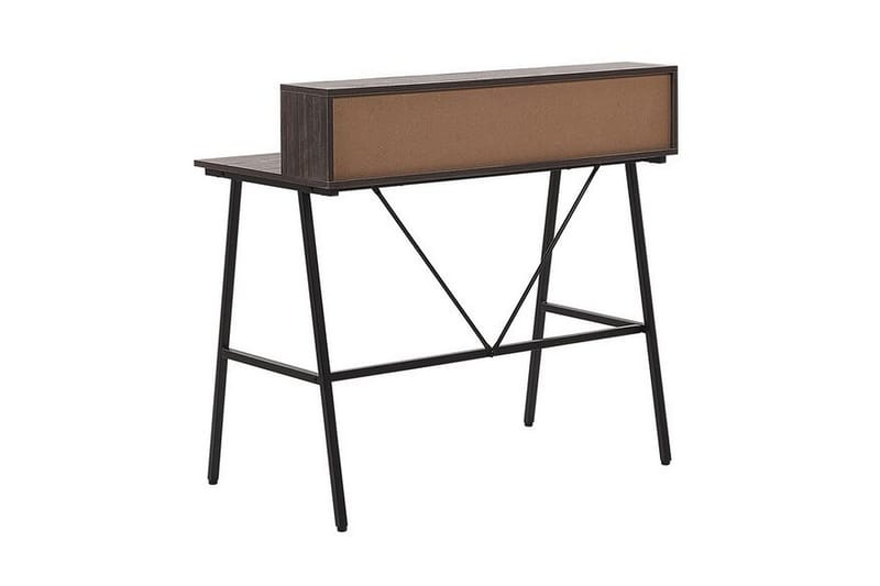 Mekesha Skrivbord 100 cm med Förvaring Hyllor - Mörkbrun - Möbler - Bord & matgrupp - Kontorsbord - Skrivbord
