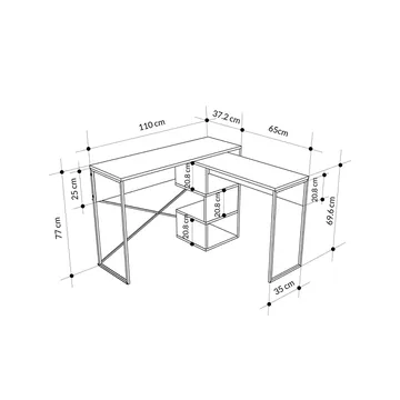 Menora Skrivbord 110 cm - Ek - Möbler - Bord & matgrupp - Kontorsbord - Skrivbord - Hörnskrivbord