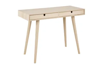 Myrviken Skrivbord 100 cm med Förvaring 2 Lådor - Vitlaserad Ek - Möbler - Bord & matgrupp - Kontorsbord - Skrivbord