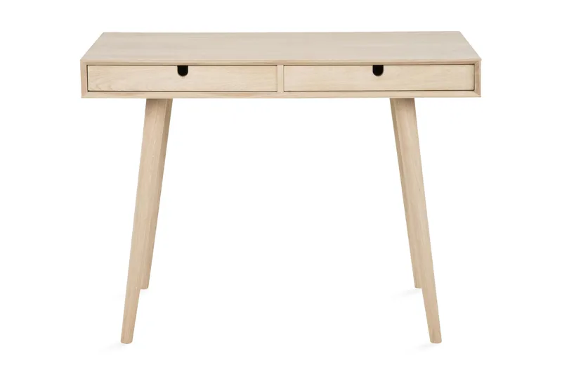 Myrviken Skrivbord 100 cm med Förvaring 2 Lådor - Vitlaserad Ek - Möbler - Bord & matgrupp - Kontorsbord - Skrivbord