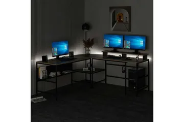 Nafe Hörnskrivbord - Guld/Svart - Möbler - Bord & matgrupp - Kontorsbord - Skrivbord - Hörnskrivbord