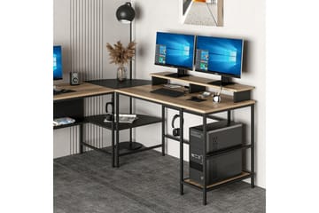 Nafe Hörnskrivbord - Guld/Svart - Möbler - Bord & matgrupp - Kontorsbord - Skrivbord - Hörnskrivbord