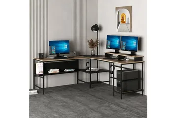 Nafe Hörnskrivbord - Guld/Svart - Möbler - Bord & matgrupp - Kontorsbord - Skrivbord - Hörnskrivbord