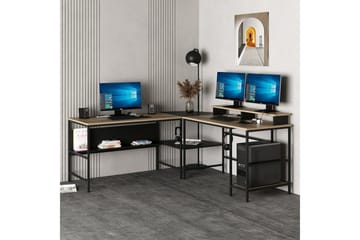 Nafe Hörnskrivbord - Guld/Svart - Möbler - Bord & matgrupp - Kontorsbord - Skrivbord - Hörnskrivbord