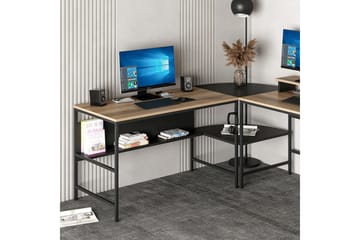 Nafe Hörnskrivbord - Guld/Svart - Möbler - Bord & matgrupp - Kontorsbord - Skrivbord - Hörnskrivbord