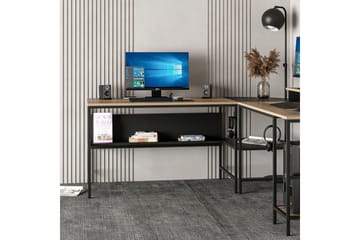 Nafe Hörnskrivbord - Guld/Svart - Möbler - Bord & matgrupp - Kontorsbord - Skrivbord - Hörnskrivbord