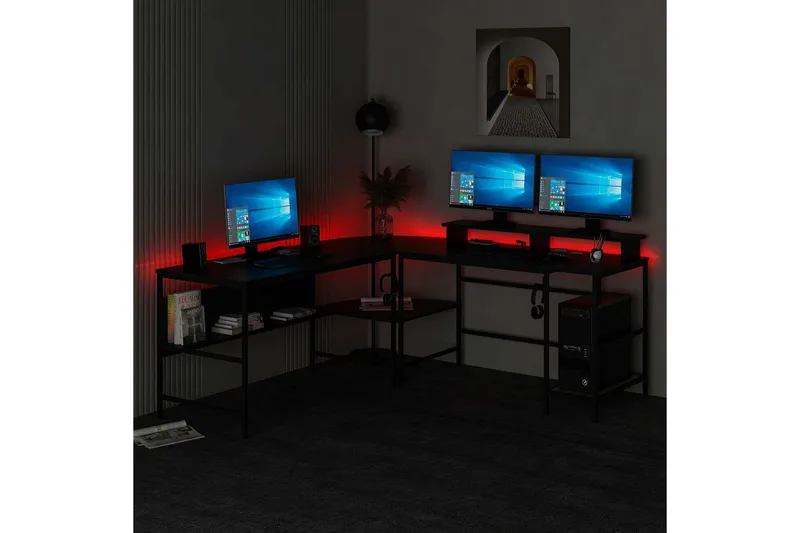 Nafe Hörnskrivbord - Svart - Möbler - Bord & matgrupp - Kontorsbord - Skrivbord - Hörnskrivbord