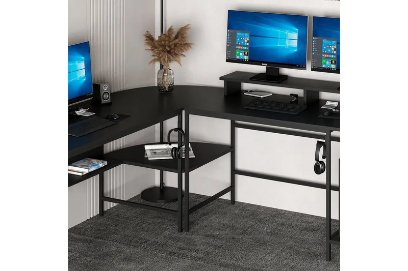 Nafe Hörnskrivbord - Svart - Möbler - Bord & matgrupp - Kontorsbord - Skrivbord - Hörnskrivbord