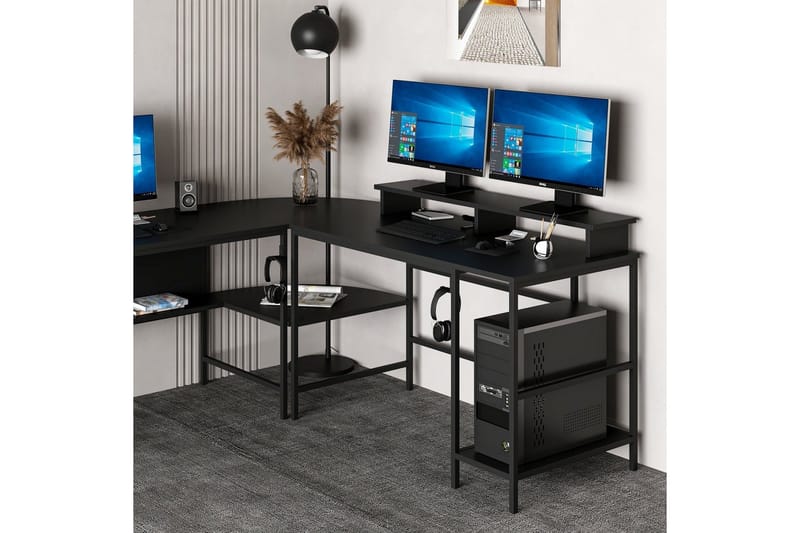 Nafe Hörnskrivbord - Svart - Möbler - Bord & matgrupp - Kontorsbord - Skrivbord - Hörnskrivbord