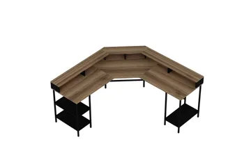 Naina Hörnskrivbord - Guld - Möbler - Bord & matgrupp - Kontorsbord - Skrivbord - Hörnskrivbord