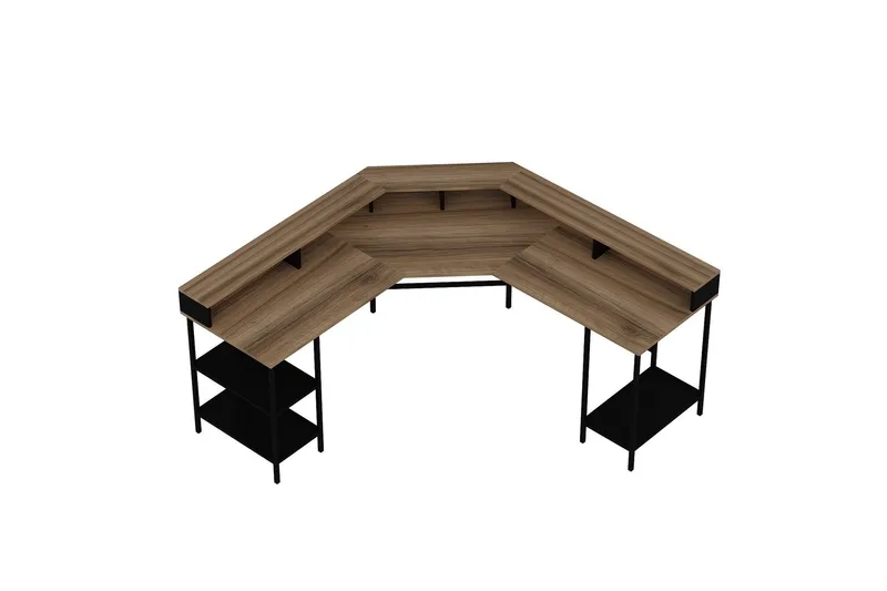 Naina Hörnskrivbord - Guld - Möbler - Bord & matgrupp - Kontorsbord - Skrivbord - Hörnskrivbord