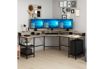 Naina Hörnskrivbord - Guld - Möbler - Bord & matgrupp - Kontorsbord - Skrivbord - Hörnskrivbord