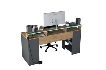 Nanak Skrivbord 160 cm - Valnöt/Antracit - Möbler - Bord & matgrupp - Kontorsbord - Skrivbord