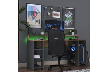 Nanak Skrivbord 160 cm - Valnöt/Antracit - Möbler - Bord & matgrupp - Kontorsbord - Skrivbord