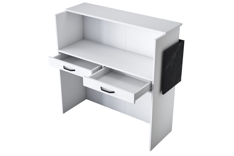 Naruto Skrivbord 110 cm - Marmor/Vit - Möbler - Bord & matgrupp - Kontorsbord - Skrivbord