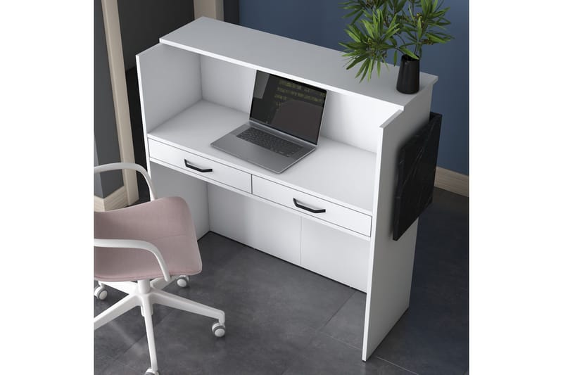 Naruto Skrivbord 110 cm - Marmor/Vit - Möbler - Bord & matgrupp - Kontorsbord - Skrivbord