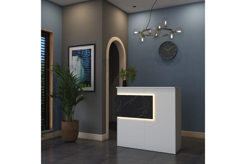 Naruto Skrivbord 110 cm - Marmor/Vit - Möbler - Bord & matgrupp - Kontorsbord - Skrivbord