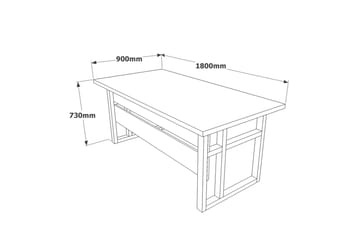 Numandro Skrivbord 180 cm - Teak/Antracit - Möbler - Bord & matgrupp - Kontorsbord - Skrivbord