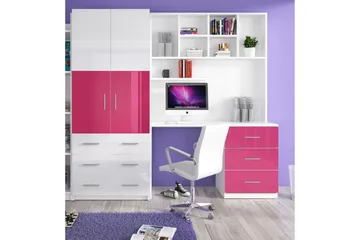 Oelmann Förvaringsskåp med Hylla och Skrivbord 270 cm - Rosa - Möbler - Bord & matgrupp - Kontorsbord - Skrivbord