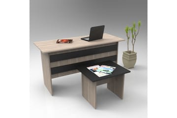 Okani Skrivbord 140 cm med Fotpall - Natur/Svart - Möbler - Bord & matgrupp - Kontorsbord - Skrivbord