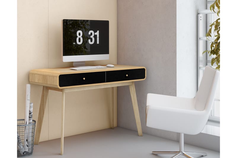 Olivet Skrivbord 120 cm - Natur/Svart - Möbler - Bord & matgrupp - Kontorsbord - Skrivbord