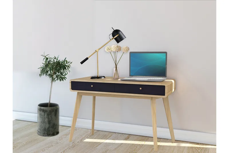 Olivet Skrivbord 120 cm - Natur/Svart - Möbler - Bord & matgrupp - Kontorsbord - Skrivbord