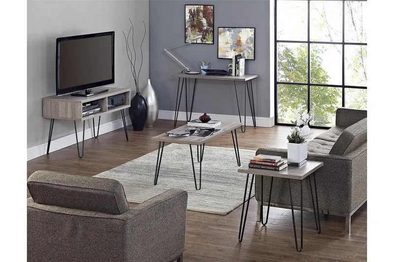 Owen Skrivbord 102 cm Grå/Svart - Dorel Home - Möbler - Bord & matgrupp - Kontorsbord - Skrivbord