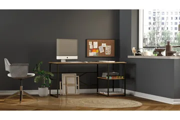 Parythe Skrivbord 160x75x160 cm med förvaring - Grön - Möbler - Bord & matgrupp - Kontorsbord - Skrivbord