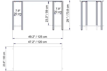 Pinnarp Skrivbord 125 cm med Förvaring 2 Hyllor - Natur/Svart - Möbler - Bord & matgrupp - Kontorsbord - Skrivbord