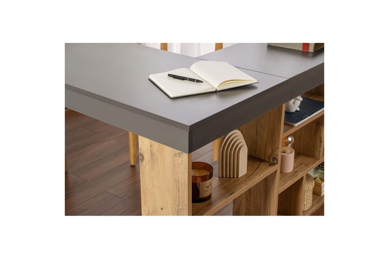 Skrivbord Regar Antracit Atlantisk Tall - Antracit Atlantisk Tall - Möbler - Bord & matgrupp - Kontorsbord - Skrivbord - Hörnskrivbord