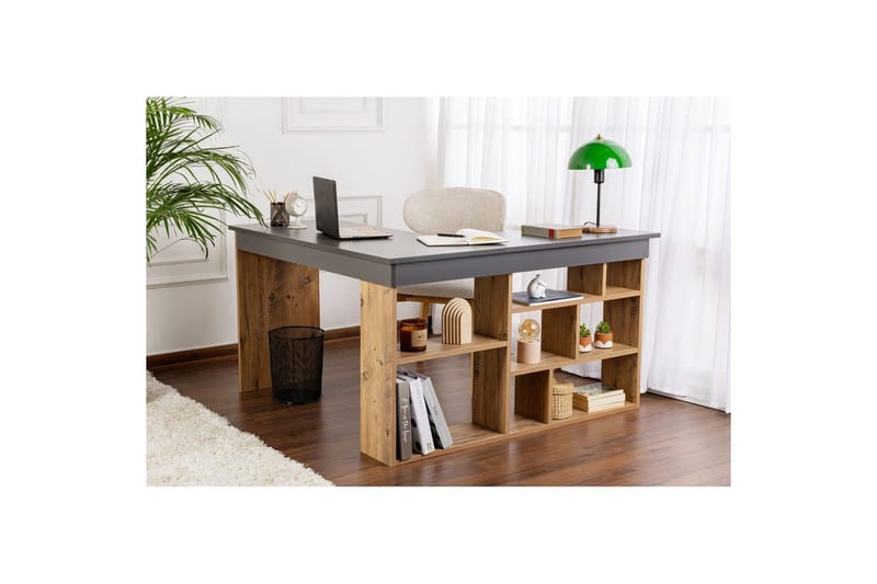 Skrivbord Regar Antracit Atlantisk Tall - Antracit Atlantisk Tall - Möbler - Bord & matgrupp - Kontorsbord - Skrivbord - Hörnskrivbord