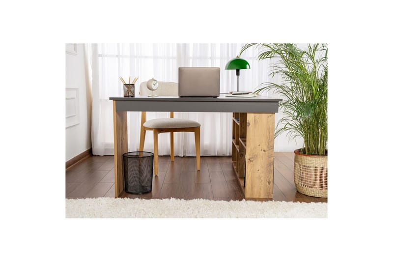 Skrivbord Regar Antracit Atlantisk Tall - Antracit Atlantisk Tall - Möbler - Bord & matgrupp - Kontorsbord - Skrivbord - Hörnskrivbord