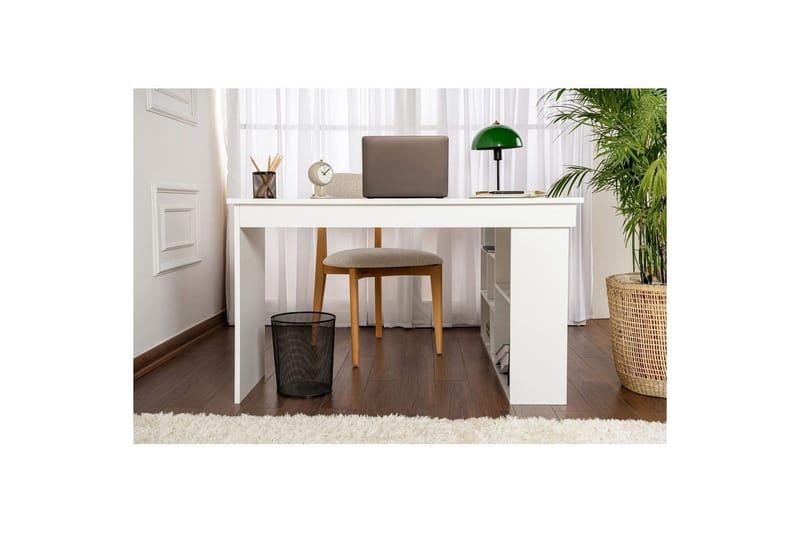 Skrivbord Regar Naturlig Vit - Naturlig Vit - Möbler - Bord & matgrupp - Kontorsbord - Skrivbord - Hörnskrivbord