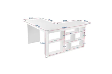 Skrivbord Regar Valnöt Vit - Valnöt Vit - Möbler - Bord & matgrupp - Kontorsbord - Skrivbord