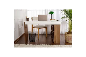 Skrivbord Regar Valnöt Vit - Valnöt Vit - Möbler - Bord & matgrupp - Kontorsbord - Skrivbord