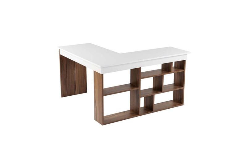 Skrivbord Regar Valnöt Vit, Valnöt Vit