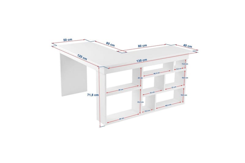 Skrivbord Regar Vit Atlantisk Furu - Vit Atlantisk Furu - Möbler - Bord & matgrupp - Kontorsbord - Skrivbord