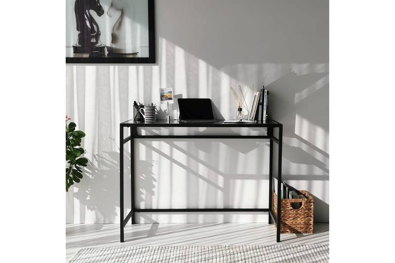 Sabani Skrivbord 100 cm - Glas/Rökfärgad/Svart - Möbler - Bord & matgrupp - Kontorsbord - Skrivbord