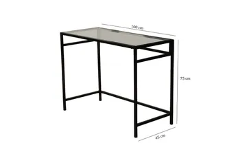 Sabani Skrivbord 100 cm - Glas/Rökfärgad/Svart - Möbler - Bord & matgrupp - Kontorsbord - Skrivbord