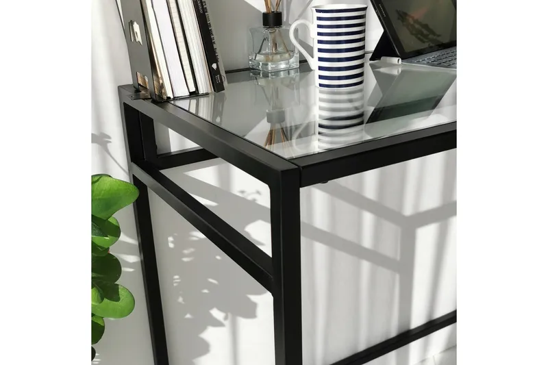 Sabani Skrivbord 100 cm - Glas/Svart - Möbler - Bord & matgrupp - Kontorsbord - Skrivbord