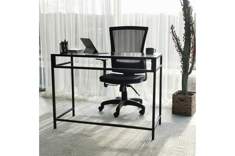 Sabani Skrivbord 100 cm - Glas/Svart - Möbler - Bord & matgrupp - Kontorsbord - Skrivbord