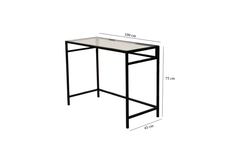 Sabani Skrivbord 100 cm - Glas/Svart - Möbler - Bord & matgrupp - Kontorsbord - Skrivbord