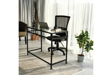 Sabani Skrivbord 100 cm - Glas/Svart - Möbler - Bord & matgrupp - Kontorsbord - Skrivbord