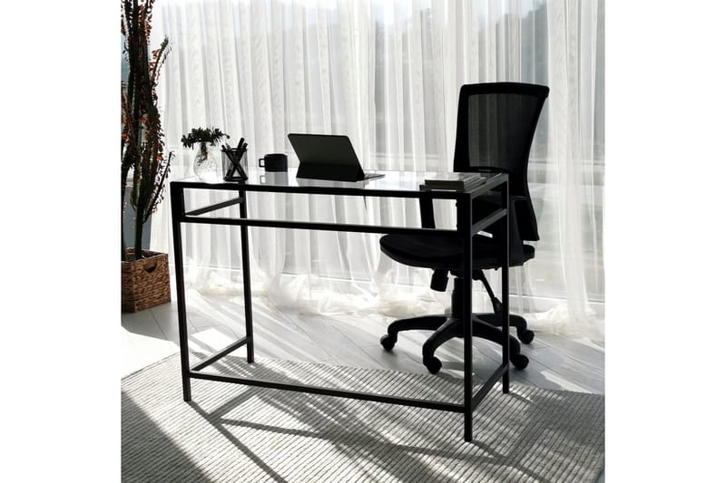 Sabani Skrivbord 100 cm - Glas/Svart - Möbler - Bord & matgrupp - Kontorsbord - Skrivbord