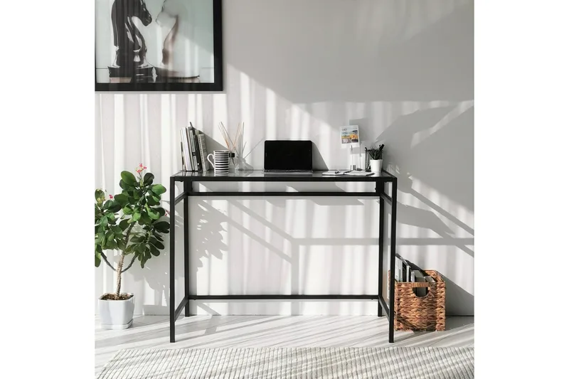 Sabani Skrivbord 100 cm - Glas/Svart - Möbler - Bord & matgrupp - Kontorsbord - Skrivbord